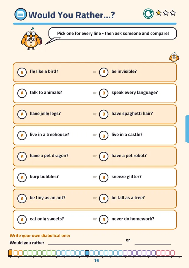 Would You Rather — a question game for two players